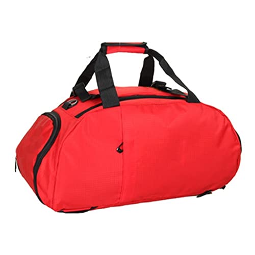 AQQWWER Damen Sporttasche wasserdichte Fitness Sporttasche Männer Frauen Outdoor Fitness Tasche Tragbare Gym Handtasche Ultraleichte Yoga Tasche Outdoor Gym Sport Rucksack (Color : Red) von AQQWWER