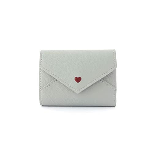 AQQWWER Geldbörsen für Damen Frauen Brieftasche Kurzfrauen Münze Geldbörse Mode Brieftaschen Für Frau Kartenhalter Kleine Damen Brieftasche Weibliche Haspe Mini Clutch (Color : Grijs) von AQQWWER