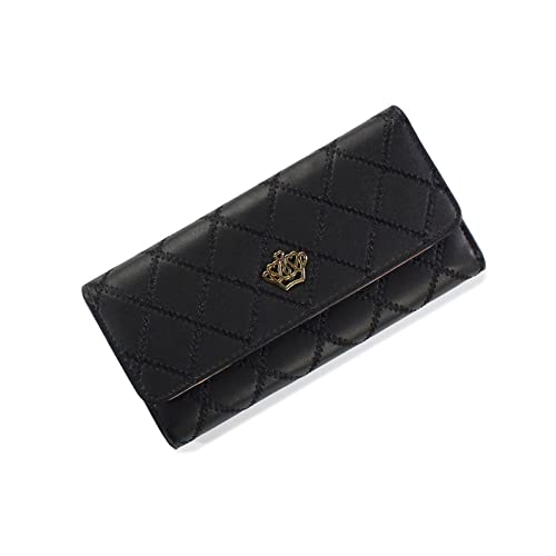 AQQWWER Geldbörsen für Damen Frauen Dame Clutch Leder Plaid Haspe Brieftasche Lange Längenkartenhalter Telefonbeutel Fall Geldbörse von AQQWWER