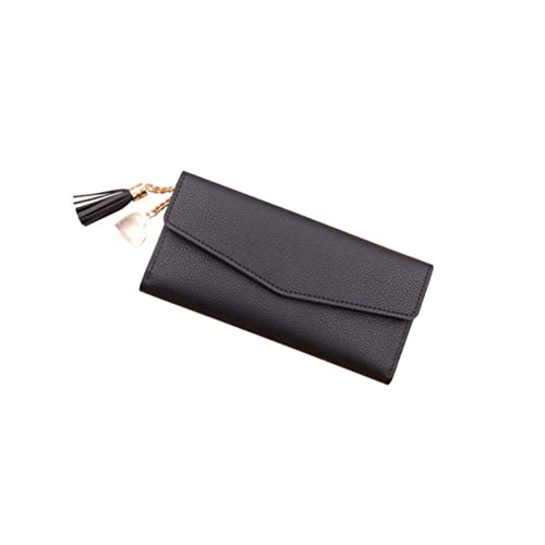 AQQWWER Geldbörsen für Damen Geldbörsen Leder Brieftaschen Frauen Lange Quaste Clutch Telefon Brieftaschen Kreditkarteninhaber Geldtasche von AQQWWER