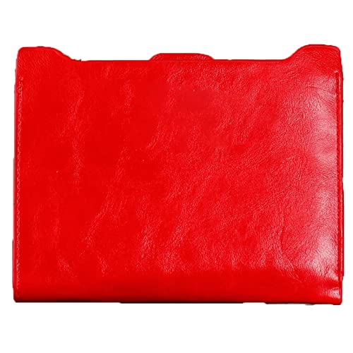 AQQWWER Geldbörsen für Damen Kreative Leder Reißverschluss Frauen Brieftasche Luxus Taschen Karteninhaber Mode Großraum Münze Geldbörsen Passportabdeckung Brieftaschen Geschenk (Color : Red) von AQQWWER