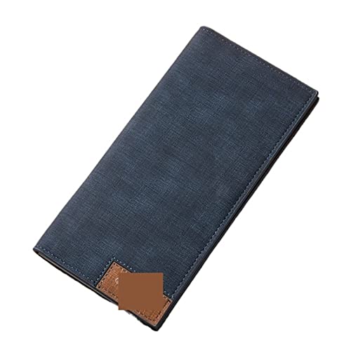 AQQWWER Geldbörsen für Damen MenSlim for Vintage Leather Wallets Thin Male Porte Feuille Billetera Mens Wallet Masculina (Color : Blue) von AQQWWER