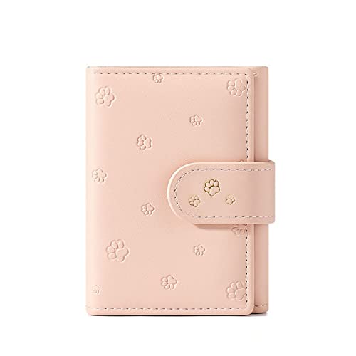 AQQWWER Geldbörsen für Damen Mode druckdesign Trifold Frauen geldbörsen kleine münze pu Leder Mini Kupplung geldbörse Damen kartenhalter Kurze wallter weiblich (Color : Pink) von AQQWWER