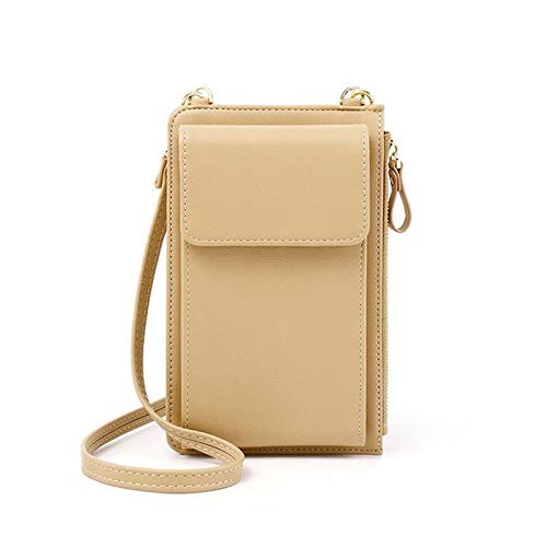 AQQWWER Geldbörsen für Damen Neue Damen Clutch Messenger Mode-Telefon-Beutel-Mappen-Frauen-Mappe (Color : Bruin) von AQQWWER