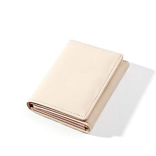 AQQWWER Geldbörsen für Damen Neue Damen Short Wallet Einfache Multifunktions3 Fold Wallet Liebe Multi-Card Wallet Querschnitt Geldbörse (Color : Apricot) von AQQWWER