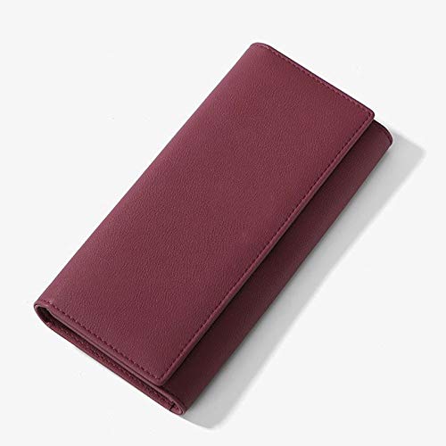 AQQWWER Geldbörsen für Damen Neue Entwurfs-Frauen-Mappen-große Kapazitäts-Kartenhalter-Geldbeutel Weibliche Wallet (Color : Red) von AQQWWER