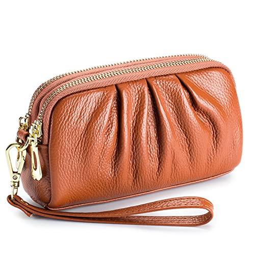 AQQWWER Geldbörsen für Damen New All-Match High-end Clutch Bag Western Style Large-Capacity Temperament Women Wallet (Color : Bruin) von AQQWWER