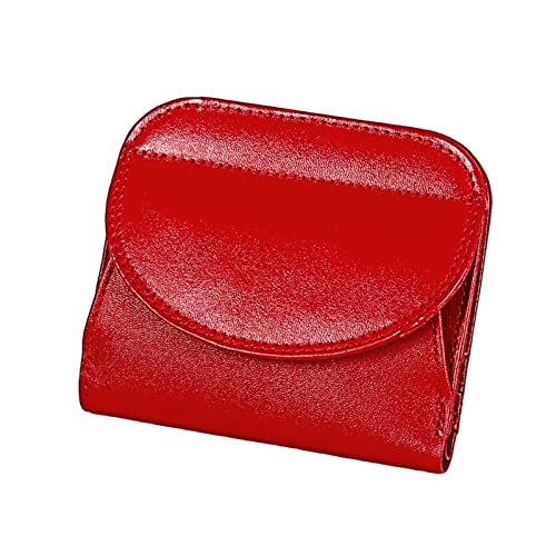 AQQWWER Geldbörsen für Damen Woman Wallet Genuine Leather Wallets Fashion Hasp Short Wallet Female Card Holder Small Woman Wallets and Purses (Color : 3501 Red) von AQQWWER