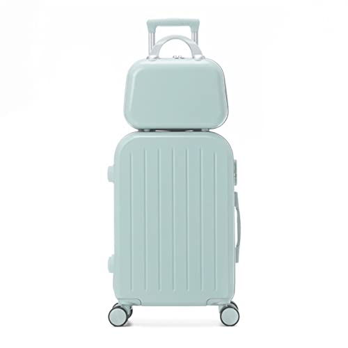 AQQWWER Gepäckset Business Trip Luggage Suitcase Lightweight Trolley Case Universal Wheel Male and Female Student Password Box (Color : Blue, Size : 24") von AQQWWER