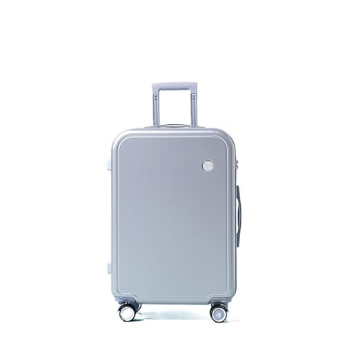 AQQWWER Gepäckset Carry On Luggage,travel Suitcase On Wheels,Luggage Set,Girl Women Trolley Luggage Bag,Rolling Luggage Case (Color : Silver, Size : 22") von AQQWWER