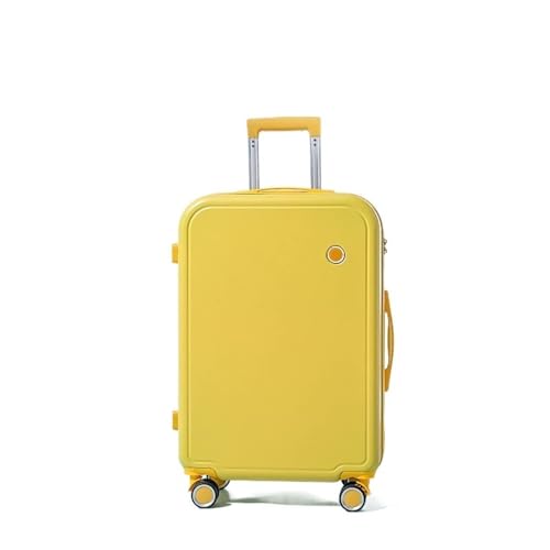 AQQWWER Gepäckset Carry On Luggage,travel Suitcase On Wheels,Luggage Set,Girl Women Trolley Luggage Bag,Rolling Luggage Case (Color : Yellow, Size : 26") von AQQWWER