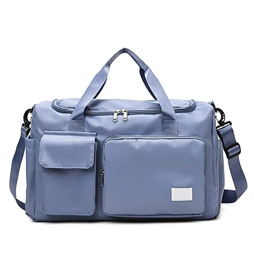 AQQWWER Handtaschen für Damen Travel Bag New Fitness Sports Handbag Luggage Bag Large Capacity (Color : Blue) von AQQWWER