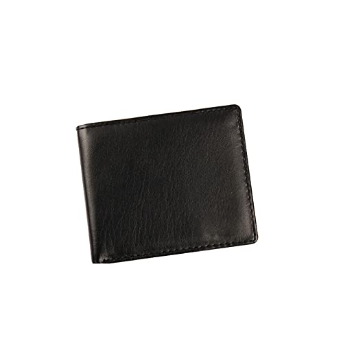 AQQWWER Herren Geldbörse Männer Business Bifold Wallet Männer PU. Lederkredite ICH WÜRDE Kartenhalter Fall Feste Geldbörse Taschen Taschen (Color : Black) von AQQWWER