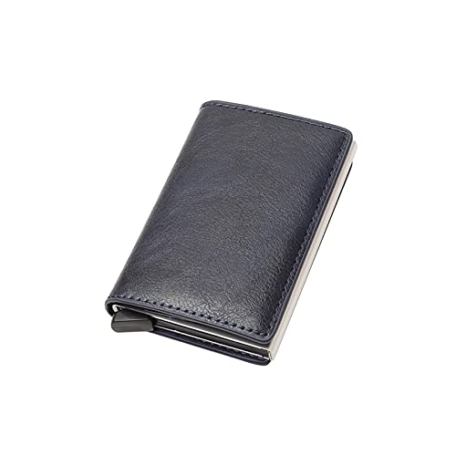 AQQWWER Herren Geldbörse Männer Geldbörse PU. Leder Kurze Brieftaschen Männliche multifunktionale männliche Geldbörse Münze Taschenkartenhalter (Color : Blue) von AQQWWER