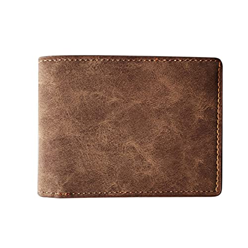 AQQWWER Herren Geldbörse Männer Geldbörsen Kleine Geld Geldbörsen Geldbörsen Preis Top Männer dünne Brieftasche mit Münzbeutel Reißverschluss Brieftasche (Color : Brown Purses) von AQQWWER