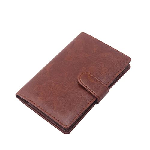 AQQWWER Herren Geldbörse Männer Passport Cover Organizer Treiber Lizenz Dokumente Fall PU Leder Kreditkartenhalter Kartenbeutel (Color : Bruin) von AQQWWER