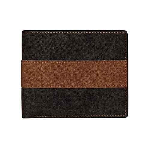 AQQWWER Herren Geldbörse Neuen Männer Frosted Mappen-Leder-Kurz Multi-Card Slot große Kapazitäts-koreanische Art und Weise Jugend Retro- Männer Wallet (Color : Black) von AQQWWER