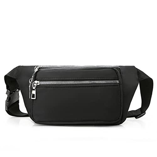 AQQWWER Herren Umhängetasche Waist Bag Men's Leisure Large Capacity Sports Mobile Phone Bag Outdoor Chest Bag Belt Bag Nylon Shoulder Bag (Color : A) von AQQWWER