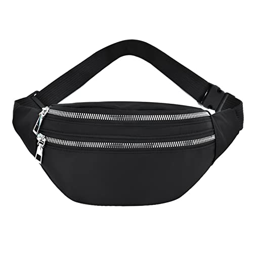 AQQWWER Hüfttasche 1PC Women Waist Bag Men Fanny Pack Female Banana Bag Hip Bum Money Pouch Ladies (Color : Black) von AQQWWER