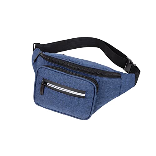 AQQWWER Hüfttasche Casual Herren Brust Pack Outdoor Sports Laufende Taille Tasche Multifunktionale Handy-Taille Tasche (Color : Blue) von AQQWWER