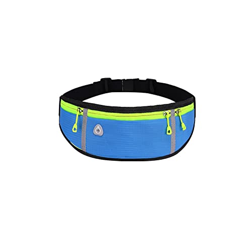 AQQWWER Hüfttasche Damen Sport Laufen Taille Tasche Crossbody Brieftasche Gürtel Reisen Telefon Tasche Nylon Taille Tasche (Color : Blue) von AQQWWER