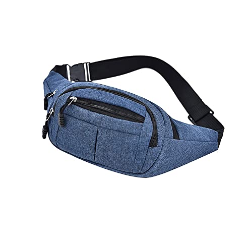 AQQWWER Hüfttasche Damen und Männer Mode Einfache Taille Tasche Multifunktionale Tragbare Diagonalbeutel Taille Tasche (Color : Blue) von AQQWWER