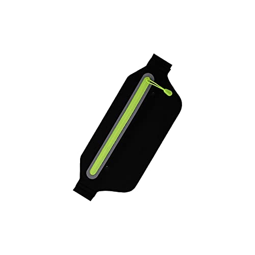 AQQWWER Hüfttasche Dünne Taille Tasche Frauen Fanny Pack Männer Geld Gürtel Bum Bag Outdoor Handy Hüfttasche mit Kopfhörer Loch Multifunktions-Fitnessstudio (Color : Black) von AQQWWER