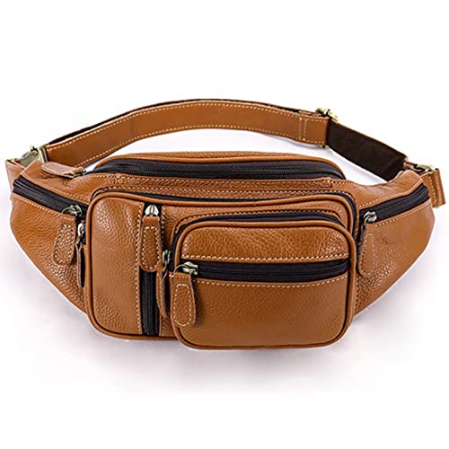 AQQWWER Hüfttasche Echtes Leder Männer Taille Tasche Croco Designer Gürtel Tasche Männer Leder Hüftbeutel Geld Mann Gürtel Beutel Männer Umhängetasche (Color : Bruin) von AQQWWER