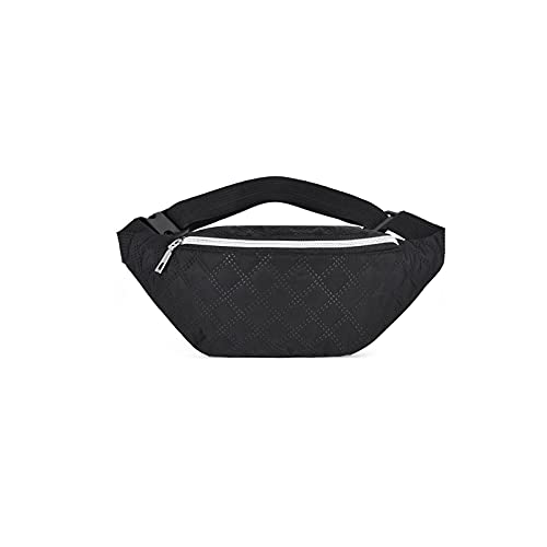 AQQWWER Hüfttasche Fanny Pack Frauen gürtel Tasche Bum hip Sling Brust Taschen für Damen mädchen männer Junge weibliche männliche fit transpich wandern telefonbeutel (Color : Black) von AQQWWER