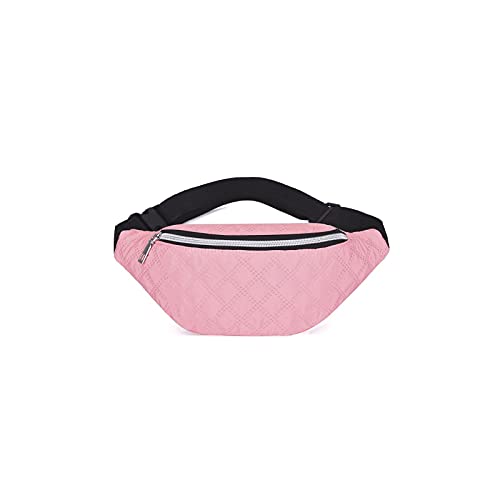 AQQWWER Hüfttasche Fanny Pack Frauen gürtel Tasche Bum hip Sling Brust Taschen für Damen mädchen männer Junge weibliche männliche fit transpich wandern telefonbeutel (Color : Pink) von AQQWWER