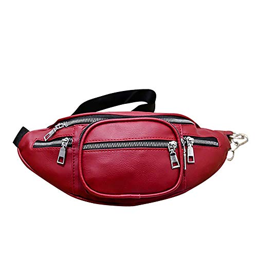 AQQWWER Hüfttasche Frauen Gürteltasche Leder wasserdichte Taschen Hüfttasche Schultergürteltasche Gürtel Geldbeutel (Color : 2) von AQQWWER