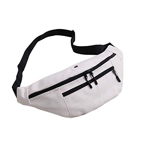 AQQWWER Hüfttasche Frauen Männer Canvas Hüfttasche Paar Fanny-Pack Reisen Sport Taschengeldbeutel Crossbody Umhängetasche Street Bum Bag (Color : 2) von AQQWWER