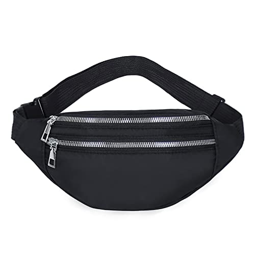 AQQWWER Hüfttasche Frauen Taille Tasche Fanny Pack Brustbeutel Hüfte Bump Bag Damen Reise Gürtel Tasche Crossbody Geldbeutel Brusttaschen Gürtel Geldbörse Tasche (Color : Black) von AQQWWER