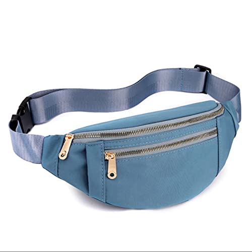 AQQWWER Hüfttasche Frauen Taille Tasche Leder wasserdichte Umhängetasche Damen Multifunktions Brusttasche Klassische Weibliche Fanny Packung Trend Gürtel Taschen (Color : Blue) von AQQWWER