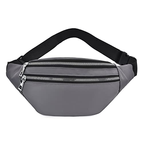 AQQWWER Hüfttasche Frauen Taille Tasche Männer Fanny Pack Weibliche Bananen Tasche Hüfte Bum Geld Beutel Damen Mode Reise Schulter Geldbörse Bauchtasche (Color : Grijs) von AQQWWER