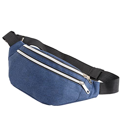 AQQWWER Hüfttasche Frühling Männer Taille Tasche Große Kapazität Verwendung DREI Taschen wasserdichte Tuch Mode Lässig Praktisch (Color : Blue) von AQQWWER