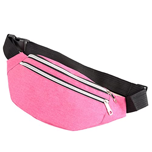 AQQWWER Hüfttasche Frühling Männer Taille Tasche Große Kapazität Verwendung DREI Taschen wasserdichte Tuch Mode Lässig Praktisch (Color : Pink) von AQQWWER