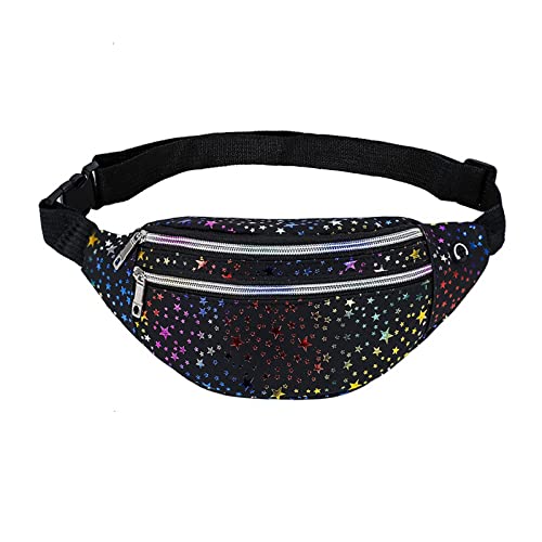 AQQWWER Hüfttasche Gedruckte Taille Tasche Frauen Fanny Pack Bunte Mädchen Brust Bum Bag Reise Gürtel `s Bag Festival Handy Pouch Geldbörse (Color : 5) von AQQWWER