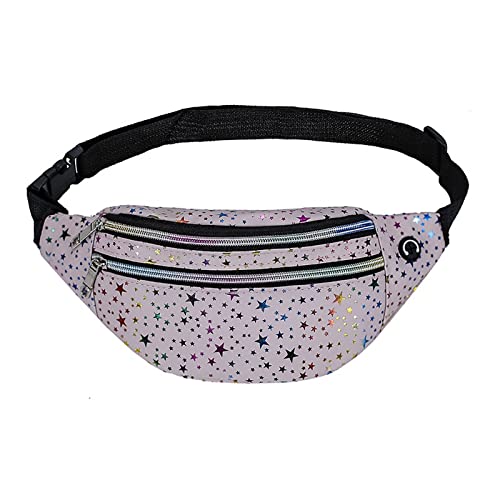 AQQWWER Hüfttasche Gedruckte Taille Tasche Frauen Fanny Pack Bunte Mädchen Brust Bum Bag Reise Gürtel `s Bag Festival Handy Pouch Geldbörse (Color : 6) von AQQWWER