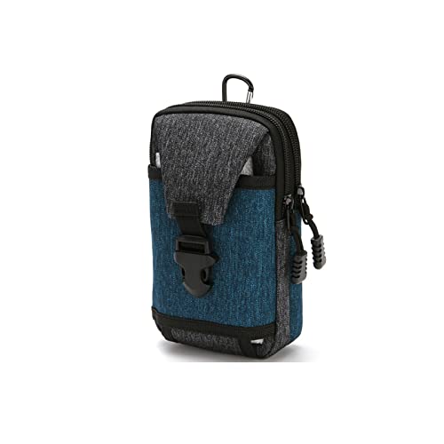 AQQWWER Hüfttasche Herren Freizeit Tasche Reise Geldbörse wasserdichte Gürtel Reißverschluss Outdoor Sport Taille Tasche Multifunktionale Telefonbeutel (Color : Blue) von AQQWWER