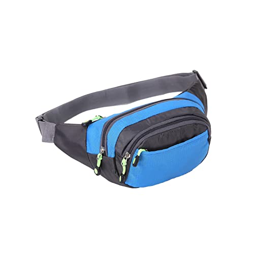 AQQWWER Hüfttasche Herren im Freien Laufen Sport Multifunktionale Taille Mode Lässig Handytasche (Color : Blue) von AQQWWER