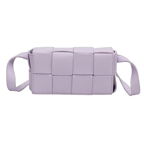 AQQWWER Hüfttasche Klappe einstellbare Handtaschen Frauen Brusttasche Mode Crossbody Designer Luxus for Frauen Pu. Lederwebart Taille Gürteltasche (Color : Purple) von AQQWWER