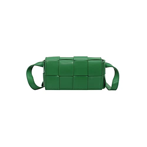 AQQWWER Hüfttasche Klappen einstellbare Handtaschen Frauen Brusttasche Mode Crossbody für Frauen PU. Lederwebart Taille Gürteltasche (Color : Green) von AQQWWER