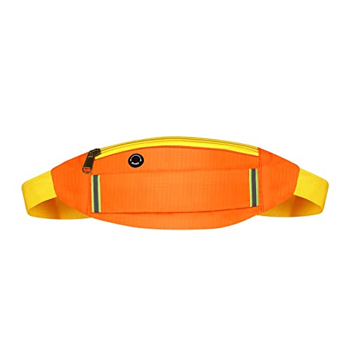 AQQWWER Hüfttasche Laufen Taille Packung Sport Gürtel Tasche Frauen Reflektierende Fanny Pack Fashion Bum Bag Kopfhörer Hüftgurt Tasche Radfahren Joggen (Color : Orange) von AQQWWER