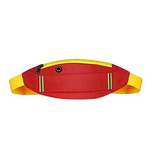 AQQWWER Hüfttasche Laufen Taille Packung Sport Gürtel Tasche Frauen Reflektierende Fanny Pack Fashion Bum Bag Kopfhörer Hüftgurt Tasche Radfahren Joggen (Color : Red) von AQQWWER