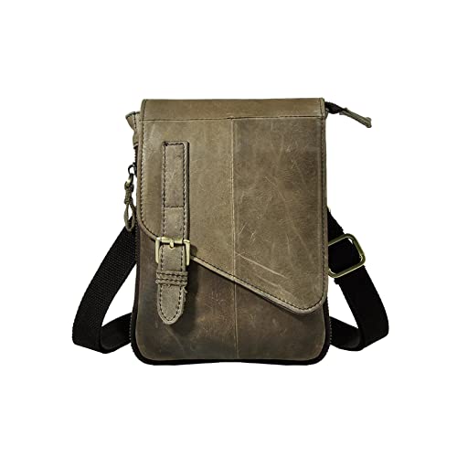 AQQWWER Hüfttasche Leder Männer Beiläufige Multifunktionale Messenger Bag Umhängetasche Mode Gürtel Tasche (Color : E) von AQQWWER