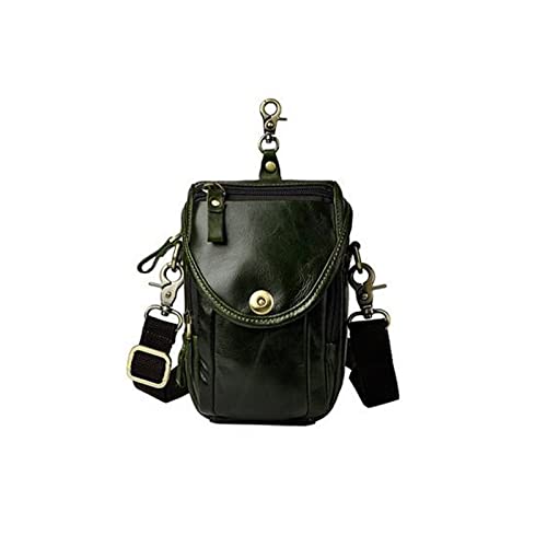 AQQWWER Hüfttasche Leder männer beiläufige multifunktionale umhängetasche Mode gürtel gürteltasche Haken Tasche (Color : B) von AQQWWER