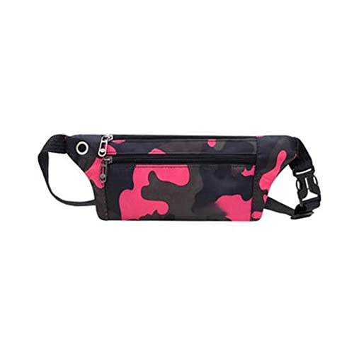 AQQWWER Hüfttasche Männer Damen Camouflage Taille Taschen Outdoor Sport Taille Taschen Casual Handytaschen (Color : Pink) von AQQWWER