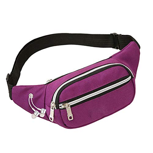 AQQWWER Hüfttasche Männer Frauen Sport-Freizeit Wist-Beutel-beweglicher Doppel-Reißverschluss Leinwand Fanny Pank Crossbody Geldbeutel (Color : 3) von AQQWWER