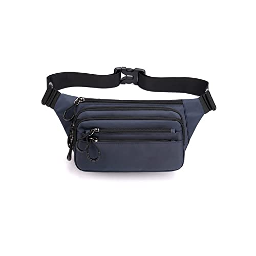 AQQWWER Hüfttasche Männer Taille Tasche Nylon Männer Sport Brusttasche Reisen Männer Umhängetasche Wandern Messenger Bag (Color : Deep Blue) von AQQWWER